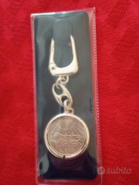 PORTACHIAVI CON 500 LIRE ARGENTO (DANTE)