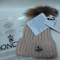 Berretto Moncler Originale beige Con PON PON Nuovo