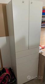 Armadio Guardaroba bambini Smastad Platsa bianco