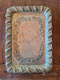 Vassoio vintage ottone argentato Il Convegno