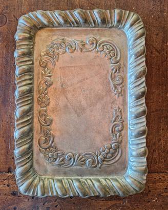 Vassoio vintage ottone argentato Il Convegno