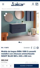 Lavabo + mobile Biba 1000mm ancora imballato