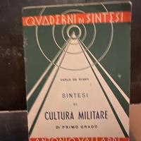 Libro del 1938 di cultura militare dell’epoca