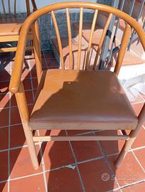 6 sedie in legno 