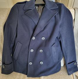 Giaccone blu doppio petto, nuovo, XL, da 159 a 79