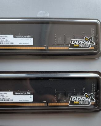 Kit di 2 moduli RAM Team Group NUOVI - Tot. 16 gb