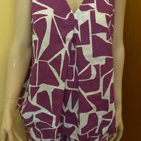 Benetton completo lino nuovo canotta M pant.L