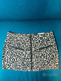 Minigonna leopardata taglia S