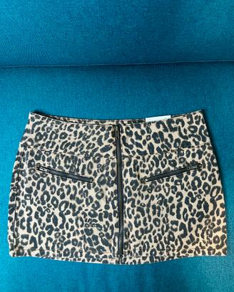Minigonna leopardata taglia S