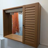 Armadio con specchio illuminato per bagno