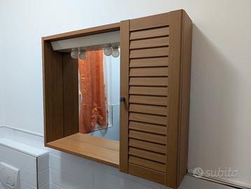 Armadio con specchio illuminato per bagno