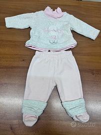 Tutina in felpa bambina 62 cm