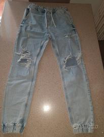jeans strappato elastico