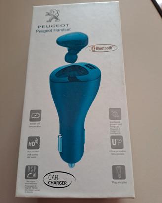 Caricabatterie con auricolare Bluetooth 