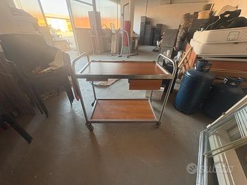 Carrello da Portata / Servizio in Acciaio e Legno