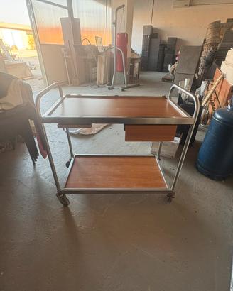 Carrello da Portata / Servizio in Acciaio e Legno