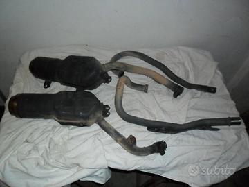 Honda Dominator 650 marmitte da restaurare