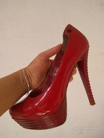 Scarpe tacco rosse 