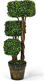 NUOVO Albero Artificiale in Arte Topiaria 89 cm, A