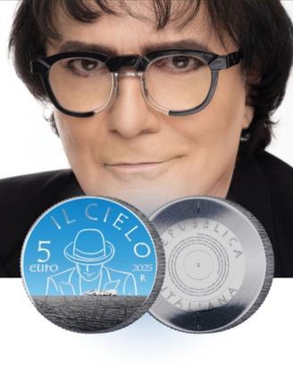 MONETA 5 EURO RENATO ZERO IL CIELO ARGENTO