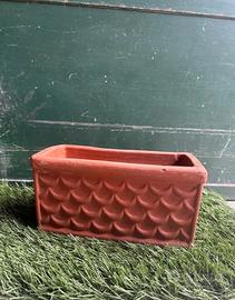 vaso in terracotta rettangolare 25cm