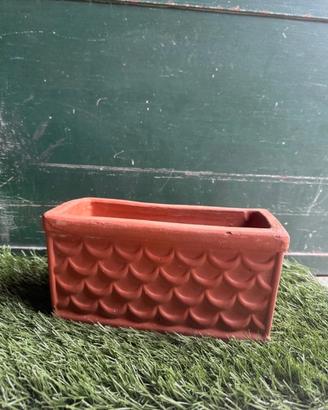 vaso in terracotta rettangolare 25cm