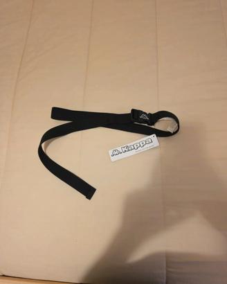 Cintura Kappa nera in 30% cotone 70%poliestere tag