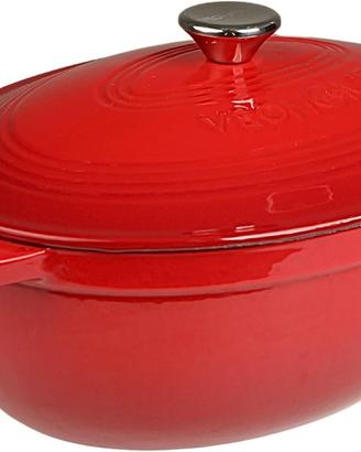 Casseruola in Ghisa Smaltata VeoHome Rosso 6L