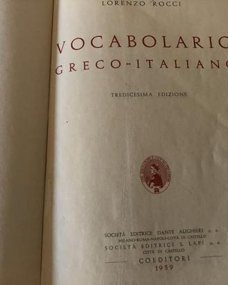VOCABOLARIO GRECO-ITALIANO ROCCI
