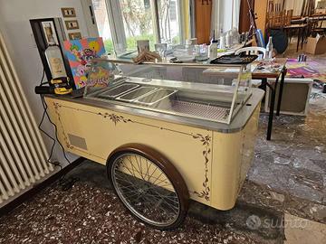 Carretto porta gelati Isa con vaschette