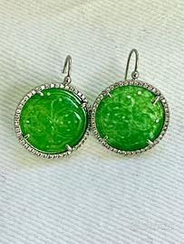 Orecchìni giada e argento