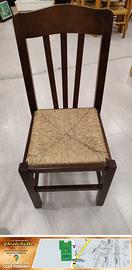 Codice: 10801  SET N.4 SEDIE IN LEGNO DI NOCE MASS