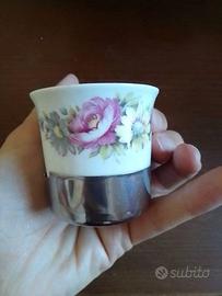Set 6 tazzine vintage con decoro floreale -NUOVE-