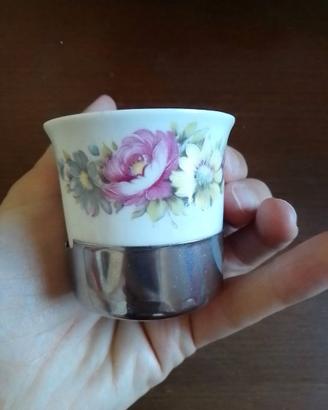 Set 6 tazzine vintage con decoro floreale -NUOVE-