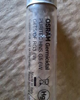 NEON GERMICIDA TIPO OSRAM PURITEC HNS 6W G6T5 UV-C