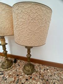 Coppia lampade ottone