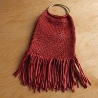 Borsa fatta a mano filato ecopelle