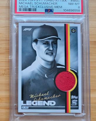 2024 Topps Turbo Attax F1 Relic Schumacher PSA 8