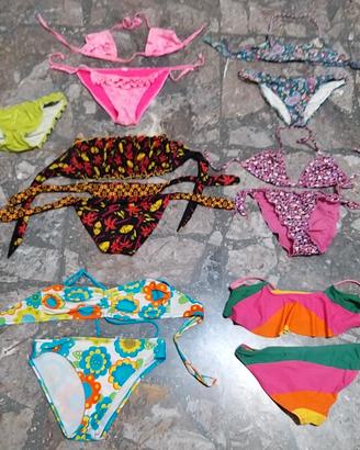 Lotto 7 costumi bambina 7anni