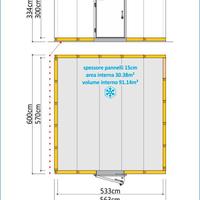 cella freezer BT con pavimento 600X563cm h334