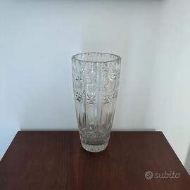 Vaso in cristallo di Boemia molato a mano 30 cm