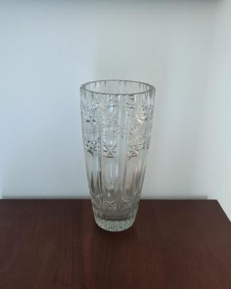 Vaso in cristallo di Boemia molato a mano 30 cm