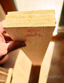 Lastra Tavoletta legno balsa misura 1000x100x10mm 