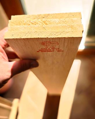 Lastra Tavoletta legno balsa misura 1000x100x10mm 