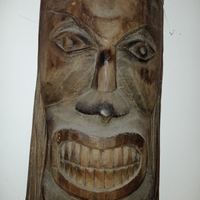 Maschera in legno massiccio rettangolare