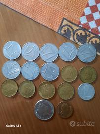 MONETE DI DOLLARI, STERLINE E LIRE