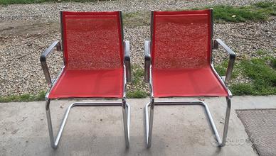 2 poltrone rete rossa 