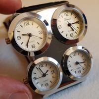 Orologio 4 quadranti indipendenti in acciaio