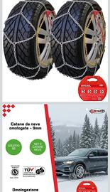 catene da neve 9mm gruppo 80 opel corsa nuove