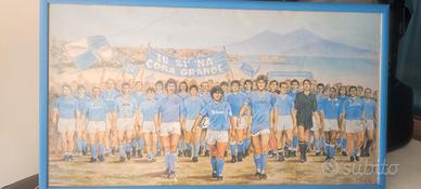 quadro con Maradona 